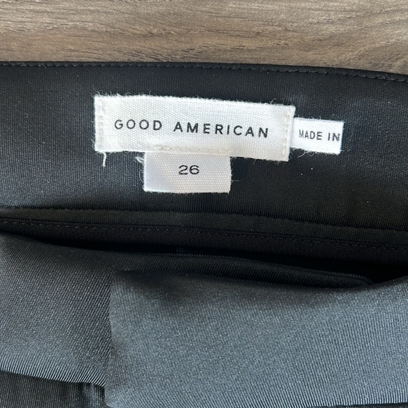 NWT Good American Scuba Boss Straight Trouser in Black size 26 Plus - Picture 8 of 12